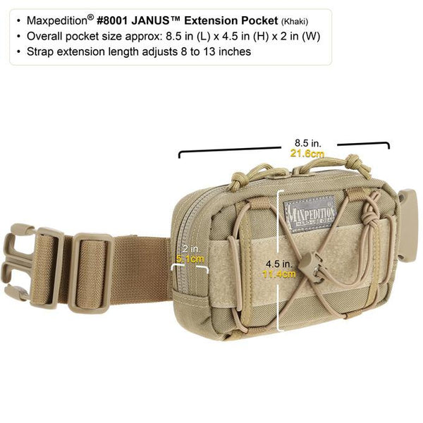 Janus Extension Pocket- Maxpedition, Molle, PALS, EDC, Everyday Carry, Travel, Tactical, Military Gear, Adjustable, Customizable, PouchMaxpedition, Military, CCW, EDC, Tactical, Everyday Carry, Outdoors, Nature, Hiking, Camping, Police Officer, EMT, Firefighter, Bushcraft, Gear.