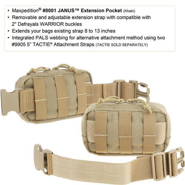 Janus Extension Pocket- Maxpedition, Molle, PALS, EDC, Everyday Carry, Travel, Tactical, Military Gear, Adjustable, Customizable, PouchMaxpedition, Military, CCW, EDC, Tactical, Everyday Carry, Outdoors, Nature, Hiking, Camping, Police Officer, EMT, Firefighter, Bushcraft, Gear.