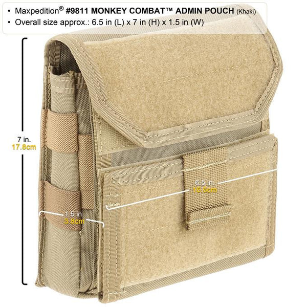Monkey Combat Admin Pouch-Maxpedition, CCW, Attachable, Molle, PALS, ATLAS compatible, 