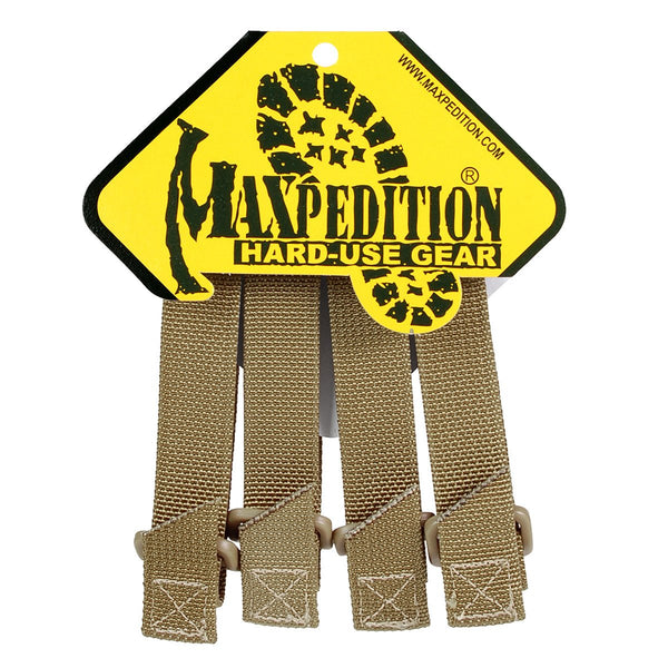 3"TacTie (Pack of 4) - Maxpedition, Molle, PALS, ATLAS compatible, Attachment, Tool-free