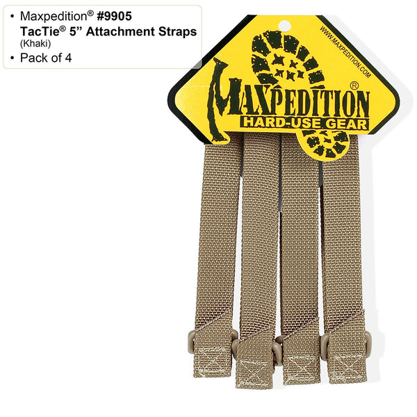 Maxpedition 5.0 in TacTie Pack of 4 Black