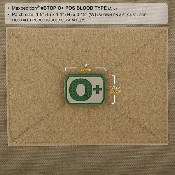 Blood Type Hook & Loop Patch - Army Navy Gear