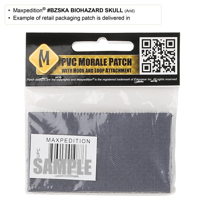 BIOHAZARD SKULL PATCH - MAXPEDITION, Patches, Military, CCW, EDC, Tactical, Everyday Carry, Outdoors, Nature, Hiking, Camping, Bushcraft, Gear, Police Gear, Law Enforcement