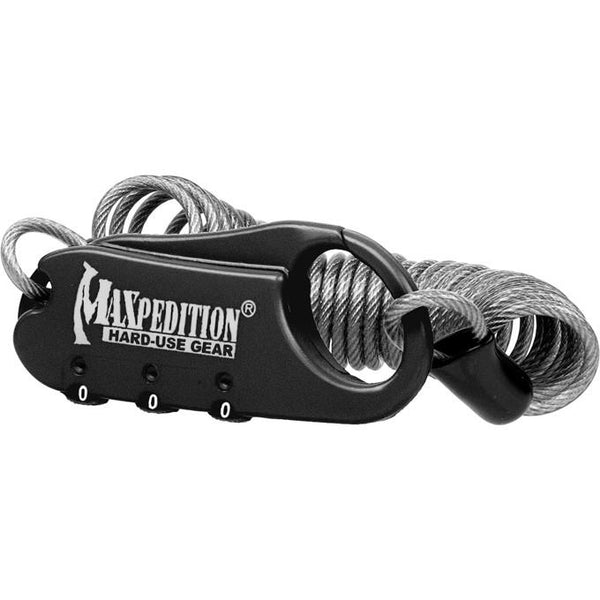 STEEL CABLE LOCK - MAXPEDITION, Military, CCW, EDC, Everyday Carry, Outdoors, Nature, Hiking, Camping, Police Officer, EMT, Firefighter, Bushcraft, Gear, Travel.