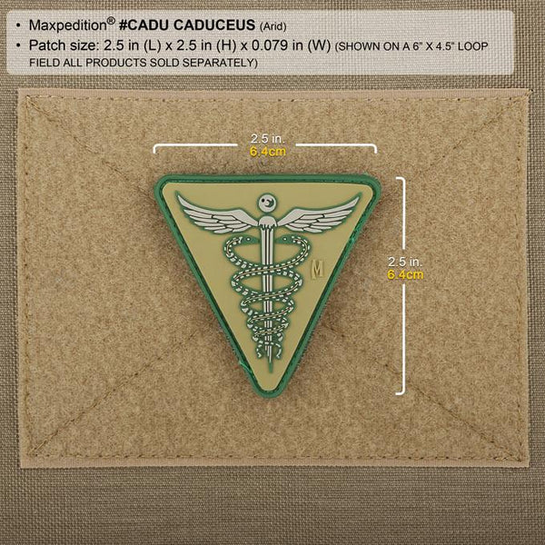 CADUCEUS PATCH - MAXPEDITION, Patches, Military, CCW, EDC, Tactical, Everyday Carry, Outdoors, Nature, Hiking, Camping, Bushcraft, Gear, Police Gear, Law Enforcement