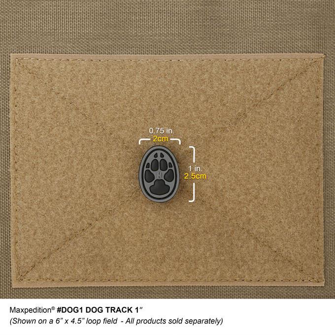 DOG TRACK 1" PATCH - MAXPEDITION, Patches, Military, CCW, EDC, Tactical, Everyday Carry, Outdoors, Nature, Hiking, Camping, Bushcraft, Gear, Police Gear, Law Enforcement