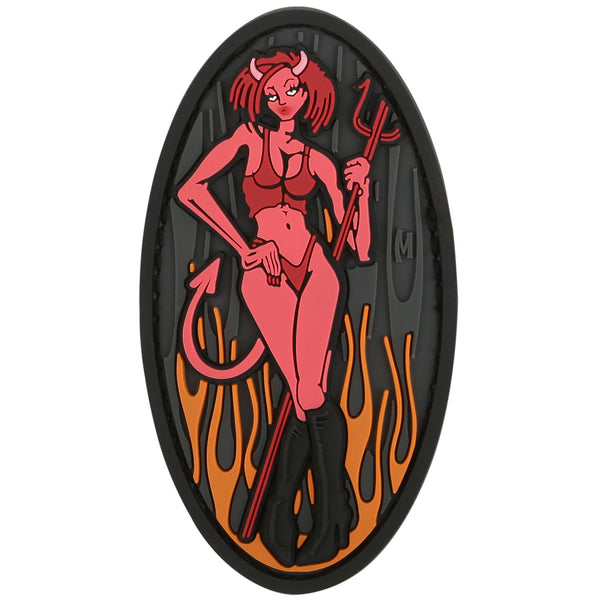 DEVIL GIRL PATCH - MAXPEDITION, Patches, Military, CCW, EDC, Tactical, Everyday Carry, Outdoors, Nature, Hiking, Camping, Bushcraft, Gear, Police Gear, Law Enforcement