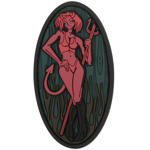 DEVIL GIRL PATCH - MAXPEDITION, Patches, Military, CCW, EDC, Tactical, Everyday Carry, Outdoors, Nature, Hiking, Camping, Bushcraft, Gear, Police Gear, Law Enforcement