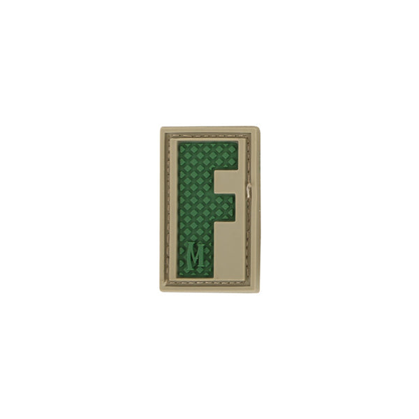 LETTER F PATCH - MAXPEDITION, Patches, Military, CCW, EDC, Tactical, Everyday Carry, Outdoors, Nature, Hiking, Camping, Bushcraft, Gear, Police Gear, Law Enforcement