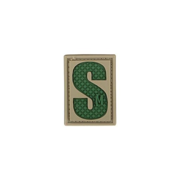 LETTER S PATCH - MAXPEDITION, Patches, Military, CCW, EDC, Tactical, Everyday Carry, Outdoors, Nature, Hiking, Camping, Bushcraft, Gear, Police Gear, Law Enforcement