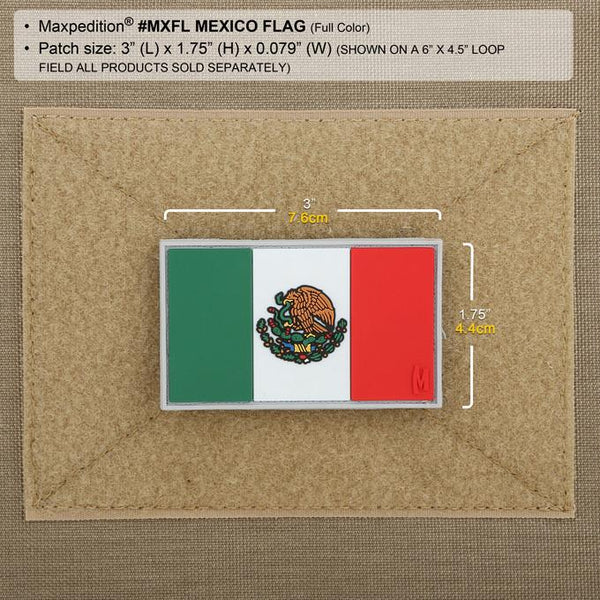 MEXICO FLAG PATCH - MAXPEDITION, Patches, Military, CCW, EDC, Tactical, Everyday Carry, Outdoors, Nature, Hiking, Camping, Bushcraft, Gear, Police Gear, Law Enforcement