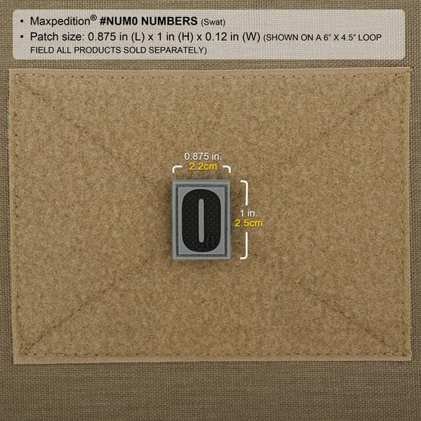 NUMBER 0 PATCH - MAXPEDITION, Patches, Military, CCW, EDC, Tactical, Everyday Carry, Outdoors, Nature, Hiking, Camping, Bushcraft, Gear, Police Gear, Law Enforcement