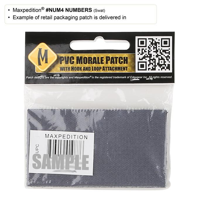 NUMBER 4 PATCH - MAXPEDITION, Patches, Military, CCW, EDC, Tactical, Everyday Carry, Outdoors, Nature, Hiking, Camping, Bushcraft, Gear, Police Gear, Law Enforcement