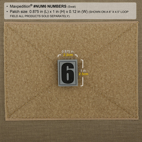 NUMBER 6/9 PATCH - MAXPEDITION, Patches, Military, CCW, EDC, Tactical, Everyday Carry, Outdoors, Nature, Hiking, Camping, Bushcraft, Gear, Police Gear, Law Enforcement