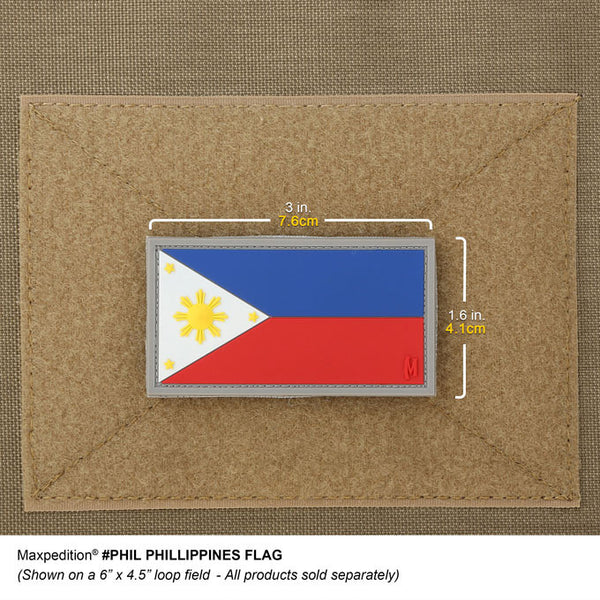 PHILIPPINES FLAG PATCH - MAXPEDITION, Patches, Military, CCW, EDC, Tactical, Everyday Carry, Outdoors, Nature, Hiking, Camping, Bushcraft, Gear, Police Gear, Law Enforcement