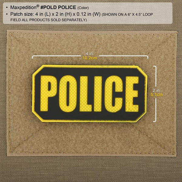 POLICE PATCH - MAXPEDITION, Patches, Military, CCW, EDC, Tactical, Everyday Carry, Outdoors, Nature, Hiking, Camping, Bushcraft, Gear, Police Gear, Law Enforcement