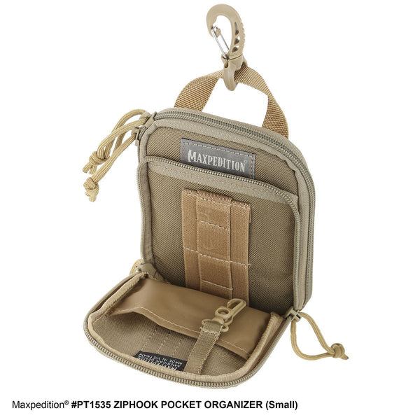 ZIPHOOK POCKET ORGANIZER (SMALL) - MAXPEDITION, Everyday Carry, EDC, Backpack, Tactical Gear, Law Enforcement, Police Gear, EMT, Tactical, Hiking, Camping, Outdoor, Essentials, Guns, Travel, Adventure, range.