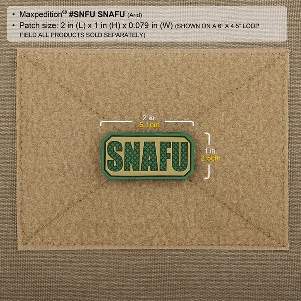 SNAFU PATCH - MAXPEDITION, Patches, Military, CCW, EDC, Tactical, Everyday Carry, Outdoors, Nature, Hiking, Camping, Bushcraft, Gear, Police Gear, Law Enforcement