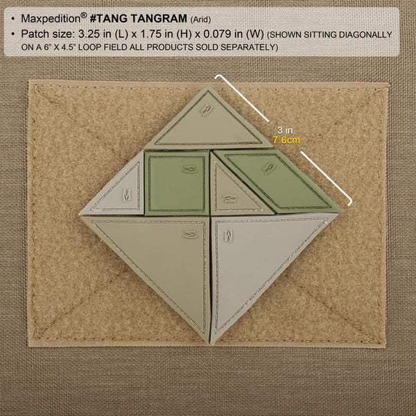 TANGRAM 7-PIECE PATCH - MAXPEDITION, Patches, Military, CCW, EDC, Tactical, Everyday Carry, Outdoors, Nature, Hiking, Camping, Bushcraft, Gear, Police Gear, Law Enforcement