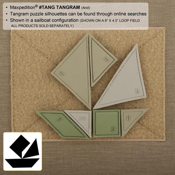 TANGRAM 7-PIECE PATCH - MAXPEDITION, Patches, Military, CCW, EDC, Tactical, Everyday Carry, Outdoors, Nature, Hiking, Camping, Bushcraft, Gear, Police Gear, Law Enforcement