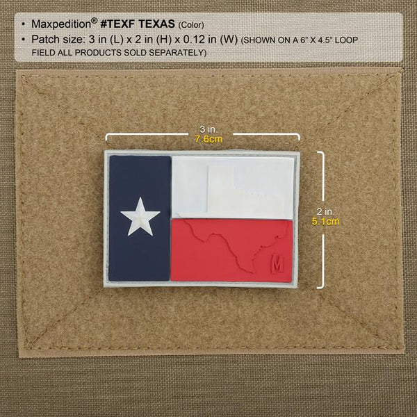 TEXAS FLAG PATCH - MAXPEDITION, Patches, Military, CCW, EDC, Tactical, Everyday Carry, Outdoors, Hiking, Camping, Bushcraft, Gear, Police Gear, Law Enforcement