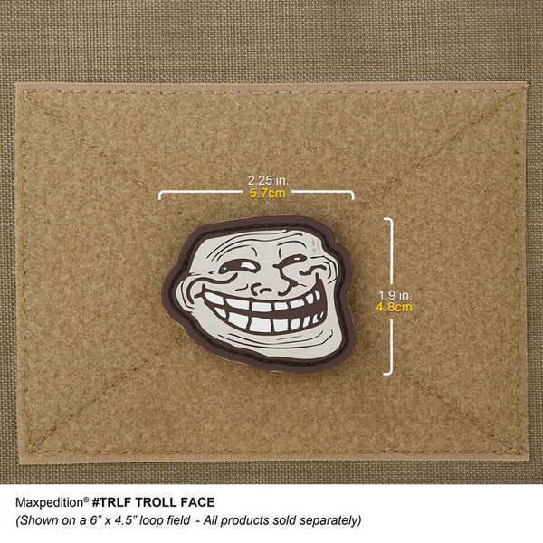 TROLL FACE PATCH - MAXPEDITION, Patches, Military, CCW, EDC, Tactical, Everyday Carry, Outdoors, Hiking, Camping, Bushcraft, Gear, Police Gear, Law Enforcement