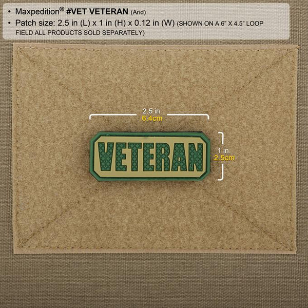 VETERAN PATCH - MAXPEDITION, Patches, Military, CCW, EDC, Tactical, Everyday Carry, Outdoors, Hiking, Camping, Bushcraft, Gear, Police Gear, Law Enforcement