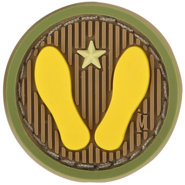 YELLOW FOOTPRINTS PATCH - MAXPEDITION, Patches, Military, CCW, EDC, Tactical, Everyday Carry, Outdoors, Hiking, Camping, Bushcraft, Gear, Police Gear, Law Enforcement