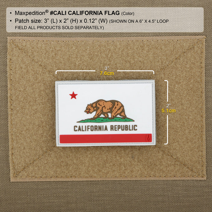 CALIFORNIA FLAG PATCH - MAXPEDITION, Patches, Military, CCW, EDC, Tactical, Everyday Carry, Outdoors, Nature, Hiking, Camping, Bushcraft, Gear, Police Gear, Law Enforcement