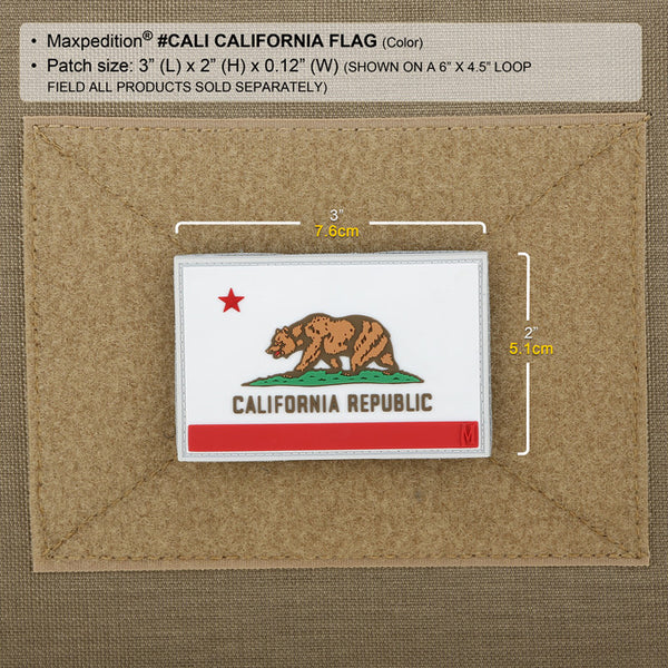 CALIFORNIA FLAG PATCH - MAXPEDITION, Patches, Military, CCW, EDC, Tactical, Everyday Carry, Outdoors, Nature, Hiking, Camping, Bushcraft, Gear, Police Gear, Law Enforcement