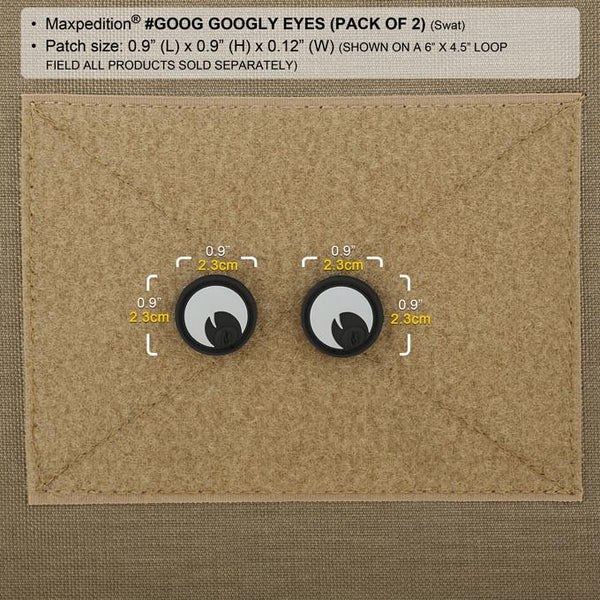 GOOGLY EYES PATCH - MAXPEDITION, Patches, Military, CCW, EDC, Tactical, Everyday Carry, Outdoors, Nature, Hiking, Camping, Bushcraft, Gear, Police Gear, Law Enforcement
