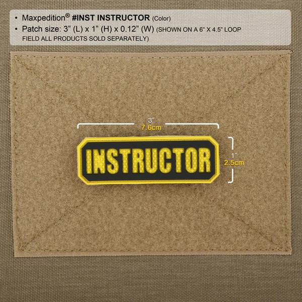 INSTRUCTOR PATCH - MAXPEDITION, Patches, Military, CCW, EDC, Tactical, Everyday Carry, Outdoors, Nature, Hiking, Camping, Bushcraft, Gear, Police Gear, Law Enforcement